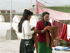 22 Kashgar Old City Street Scene 1993 Young Women Shopping.jpg